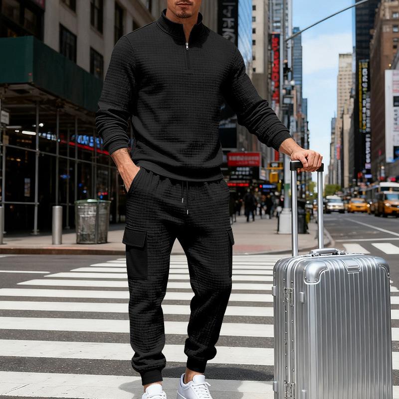 Herbst- und Winter Herren Locker Lässig Pendeln Outdoor Arbeitskleidung Sport Sweatshirt Set