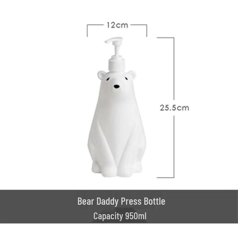 Creative Polar Bear Dispenser: Cute Children's Hand Soap, Lotion, Dish Soap, and Shower Gel Bottle