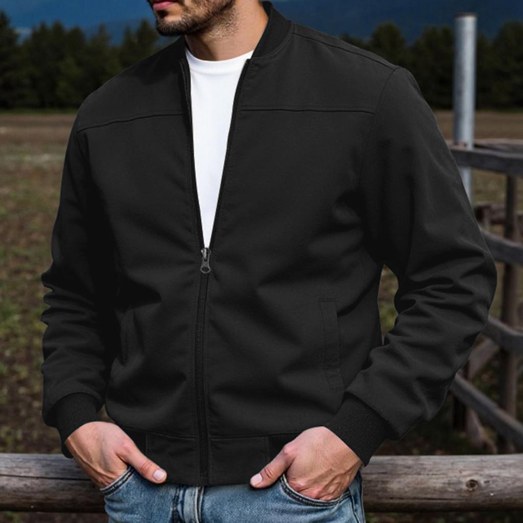 Men's Jacket Western Zip-Up Loose Fit Hunting Coat Casual Outdoor