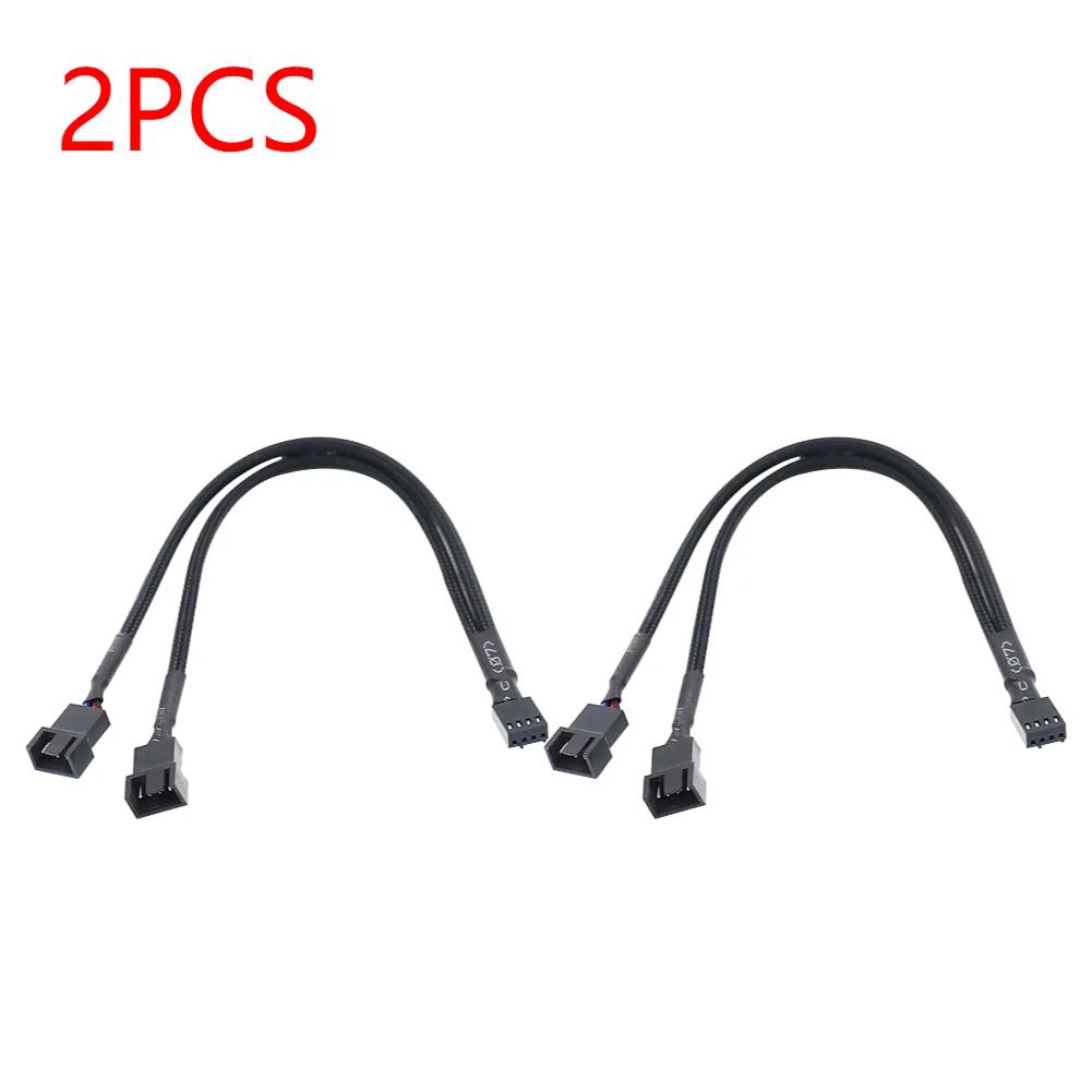 PWM 4pin Fan Extension Splitter Hub Cables Motherboard CPU 4 pin Y Splitter Cable Fan PC Case Fan Extension Adapter