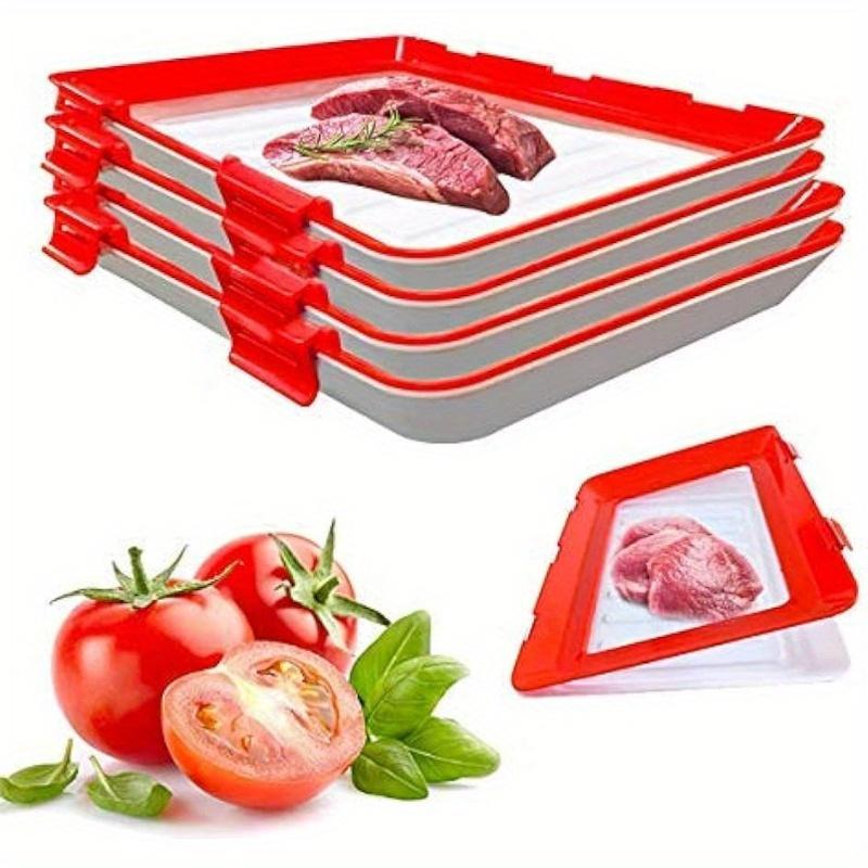 

Food-Grade Sealed Fresh-Keeping Trays - Ideal for Picnics, Parties, Kitchen & Fridge Storage 1Pc красный