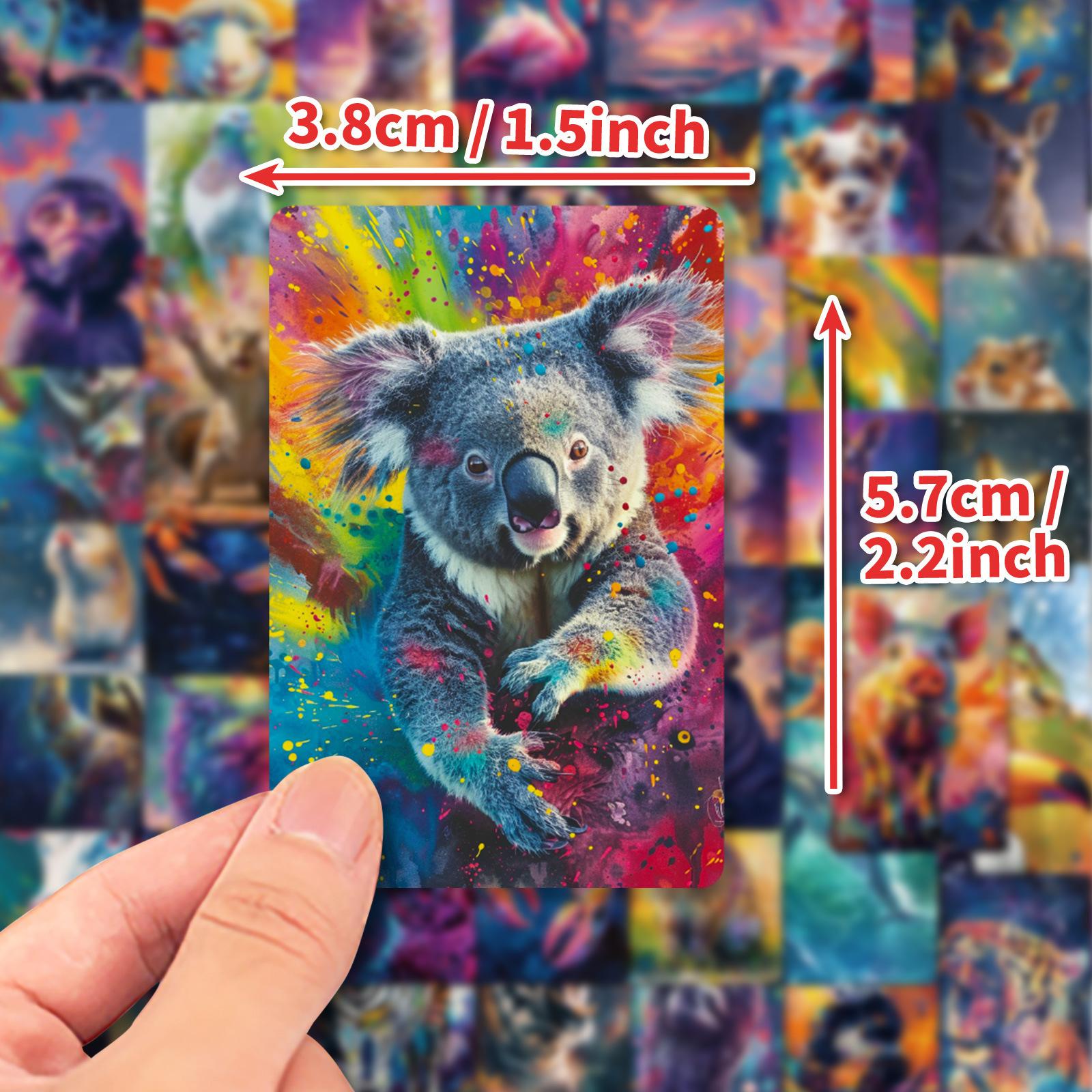 

50 Galaxy Color Animal Series Fantasy Oil Painting Graffiti Wind Cartoon Sticker Diy Decoration