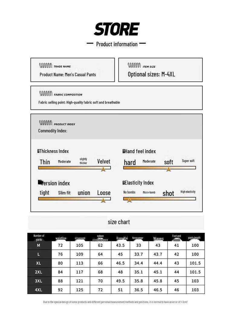 Baleno Herren S&K Serie Gerade geschnittene Freizeithose