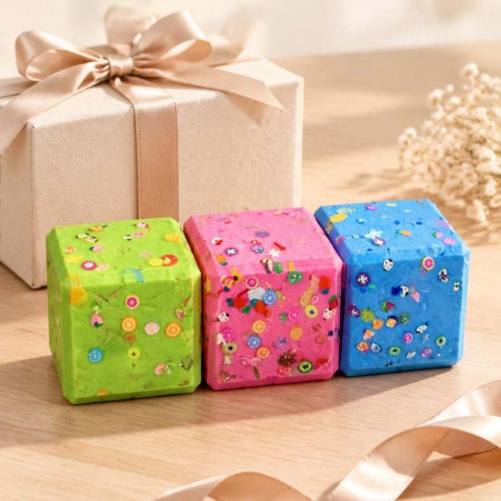 4.4/5.5cm Crunchy Squeezed Cube Building Blocks TPR Fidget Toy Handmade Ball Home Decoration