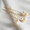 Women U-shaped Hairpin Pearl Barrette Clip Hairpins Leaf Bridal Hair Jewelry Accessories DIY Wedding Hairstyle Design Tools Gift