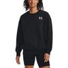 Under Armour Pull ras du cou à logo uni à manches longues pour femme sweat-shirt Noir 1379475-001