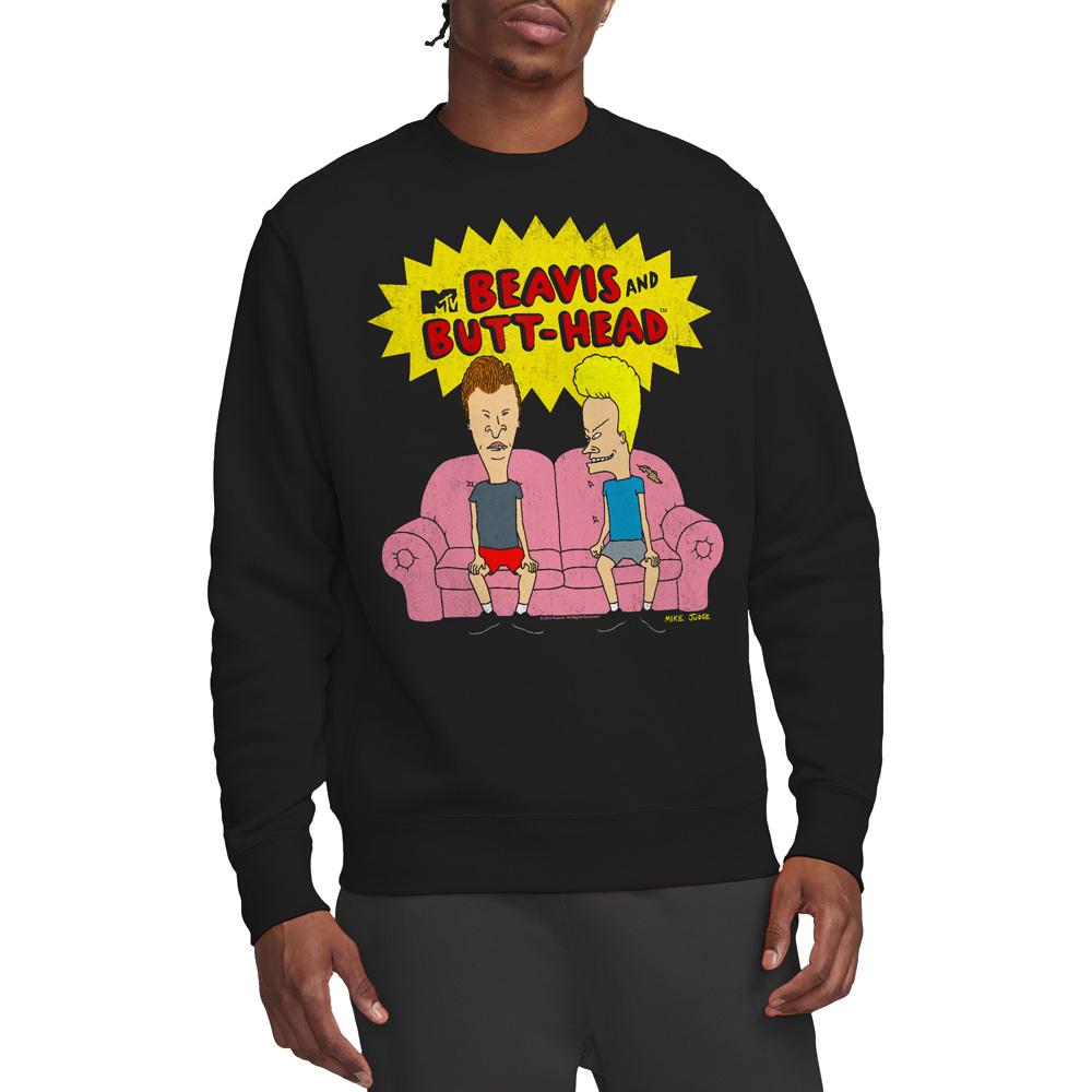 Beavis & Butthead Unisex Adult Couch OG Logo Sweatshirt