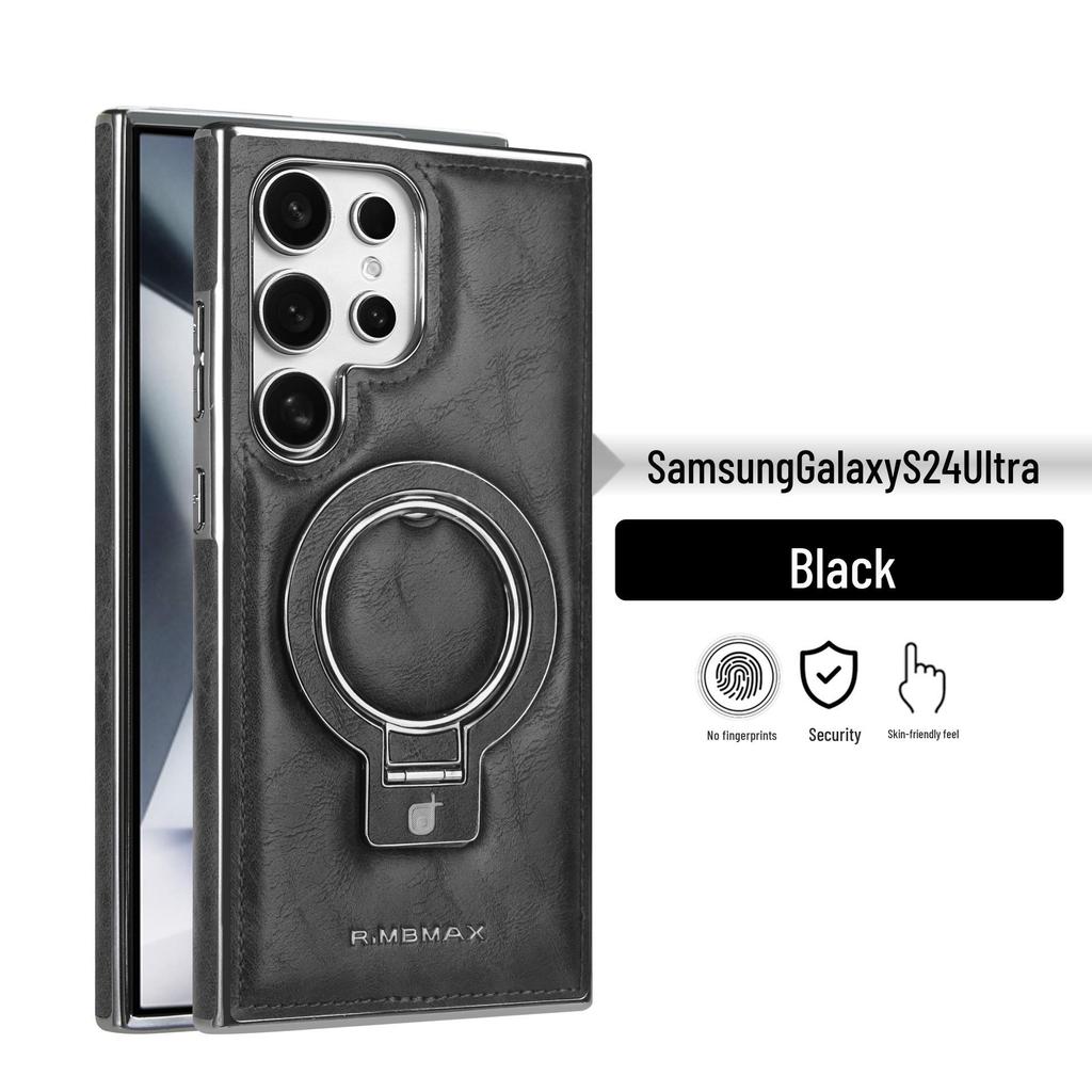 Samsung S26 Ultra Leather Magnetic Stand & Drop-proof Racket Case