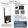Car Visual Camera WiFi Wireless Rearview Mirror Vehicle Camera LED HD High Definition Rearview Camera Waterproof for Truck Bus