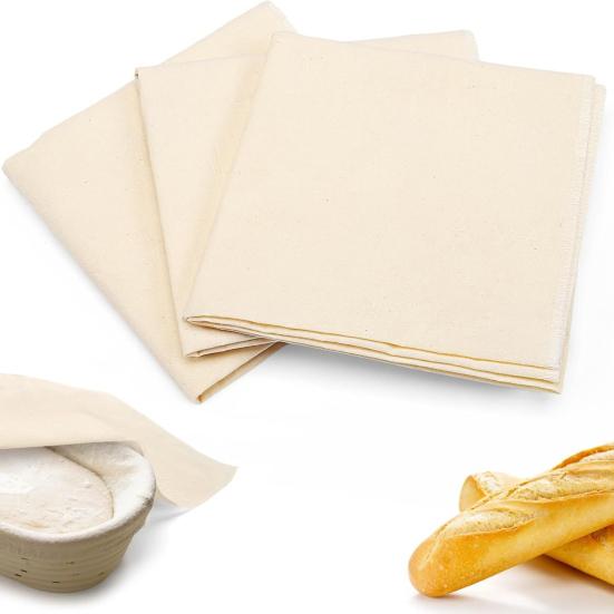 Bread Ball Fermentation Cloth Cotton Baguette Pad Thick Undyed Unbleached French Bread Making Fabric for Vertical Fermentation Crust Formation
