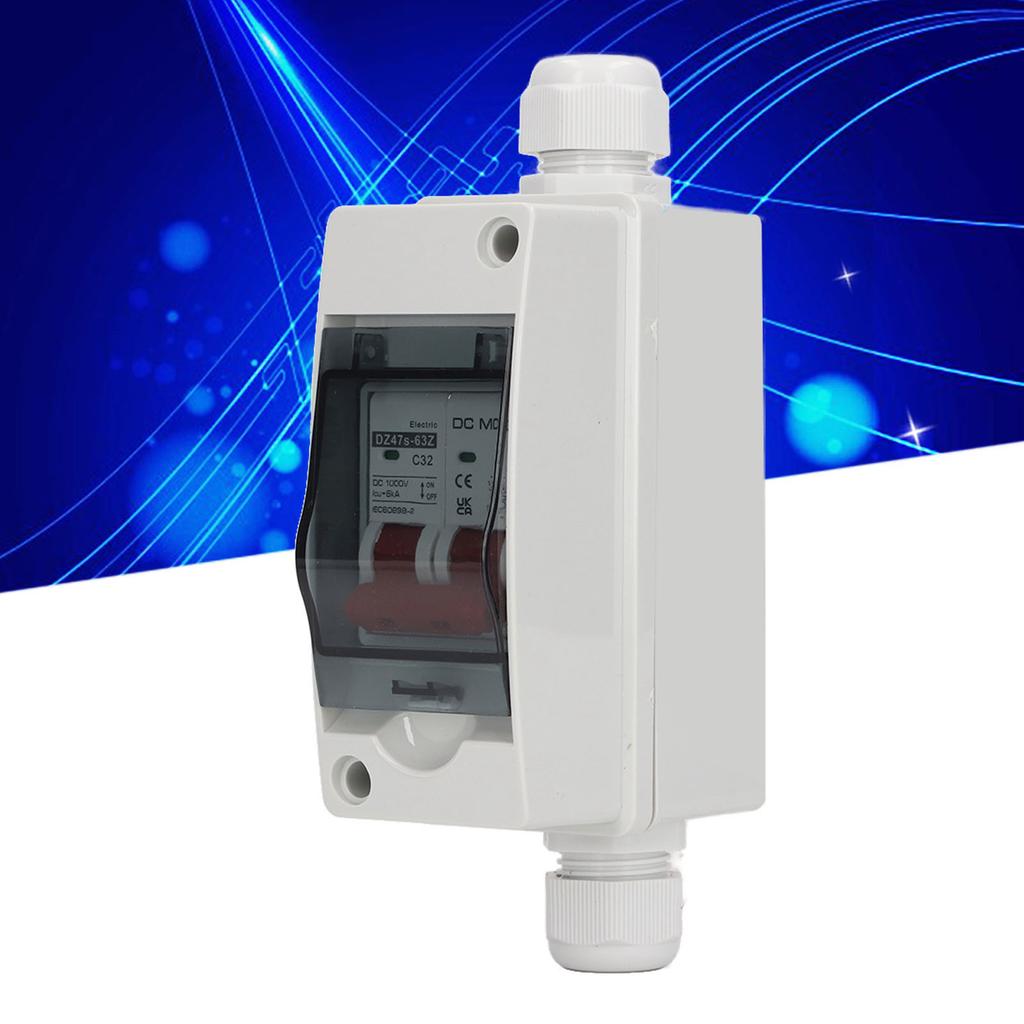 Disjoncteur Solaire DC 40A Avec Protection Foudre – Boîtier étanche IP65 – Pour Panneaux Photovoltaïques 12-400V Parafoudre DC 500V