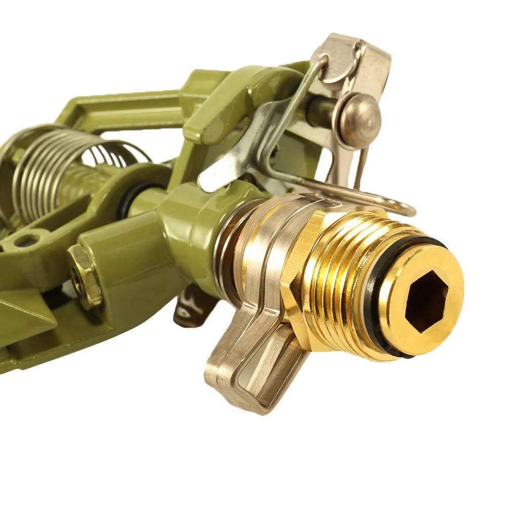 4-Point Zinc Alloy Adjustable Rocker Arm Sprinkler Head 360-Degree Rotating Lawn Irrigation Garden Sprinkle System