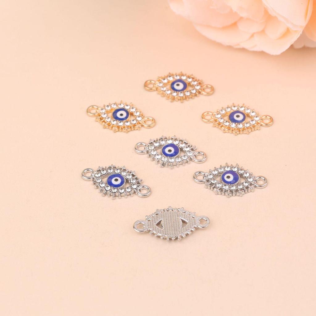 Evil Eye Bracelet & Earrings Set with Rhinestone Alloy