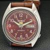 VINTAGE SEIKO 5 AUTOMATIC 6309A JAPAN MENS MAROON COLOR DIAL WATCH A701553-5 R206b-a701553