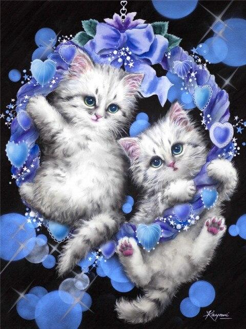 Helt kvadratisk diamantmaleri Duekorsstingsett Diamantbroderi Dyremosaikksalg Rhinestone Bilder Hjemmeinnredning