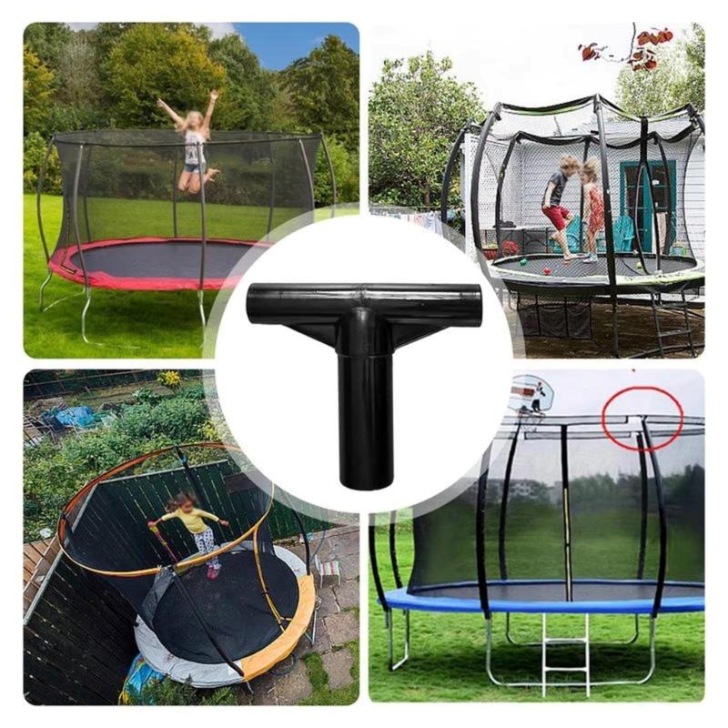 5Pcs T Shaped Pipe Sleeve Replacement Trampoline Enclosure Poles End Caps Replacement Trampoline Poles Cover Enduring