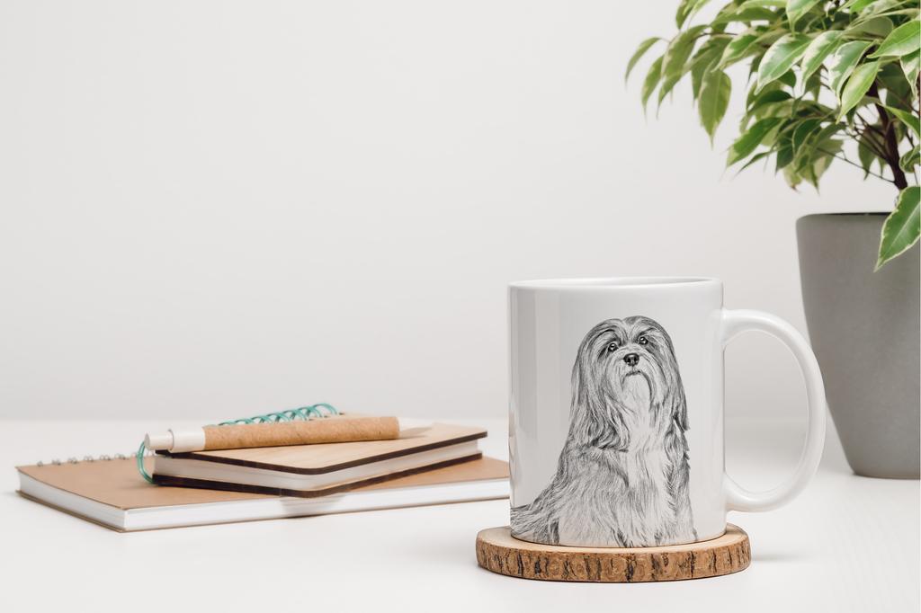 Lhasa Apso - cup with a dog, cup with a photo, personalized gift from the Art-Dog brand