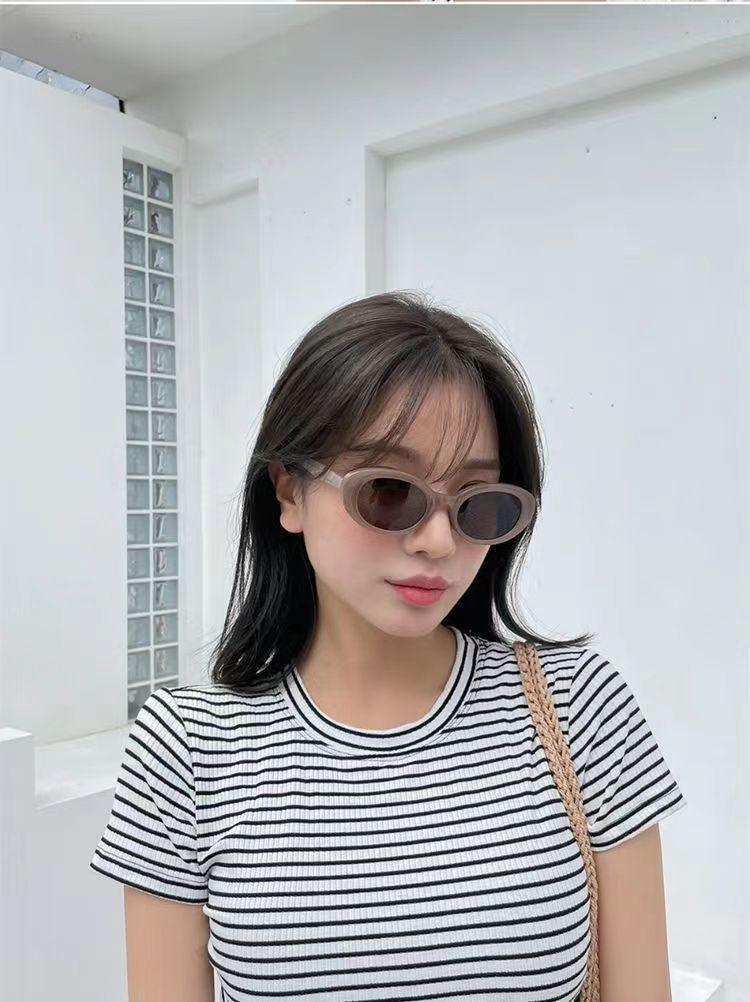 2024 Korean Style Striped High-Waisted Tummy-Covering Short Sleeve Swimsuit