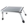 RV Step Stool Multifunctional Rubber Feet Silver Gray Stable Aluminum Alloy RV Foldable Step Stool