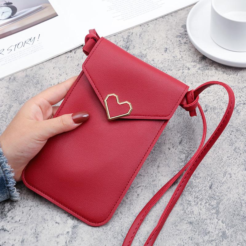 Women's Trendy PU Leather Phone Wallet & Retro Crossbody Coin Purse
