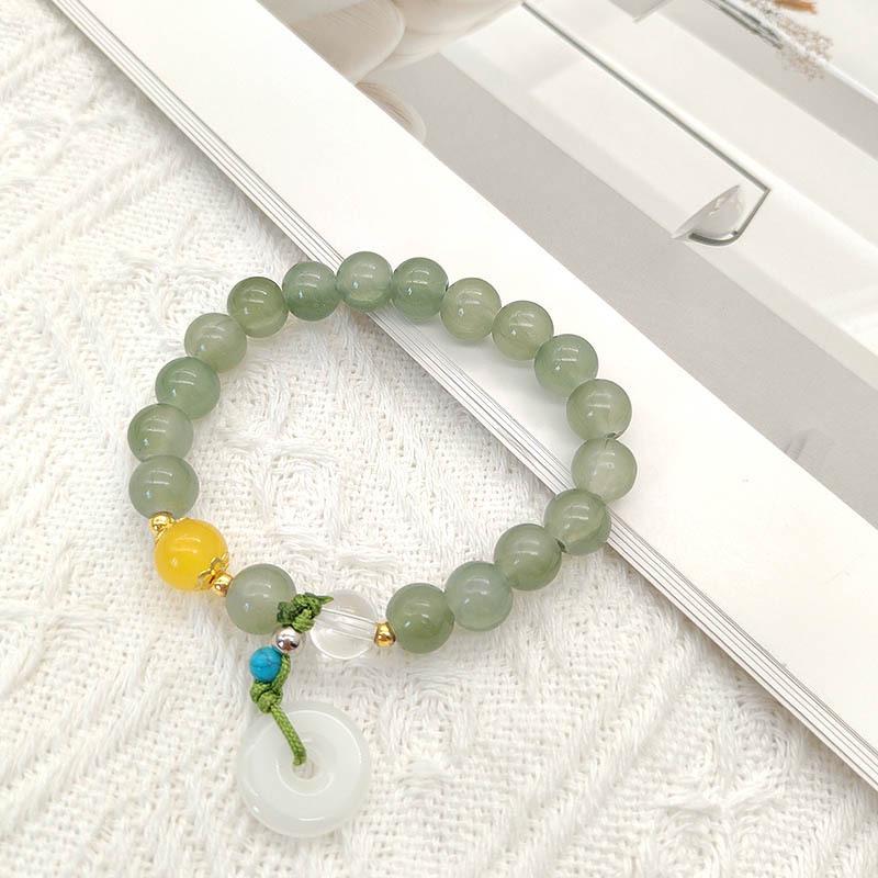 2024 New Niche Chinese Crackle Glass Beaded Bracelet: Ancient Style, Safety Buckle, Women's Design