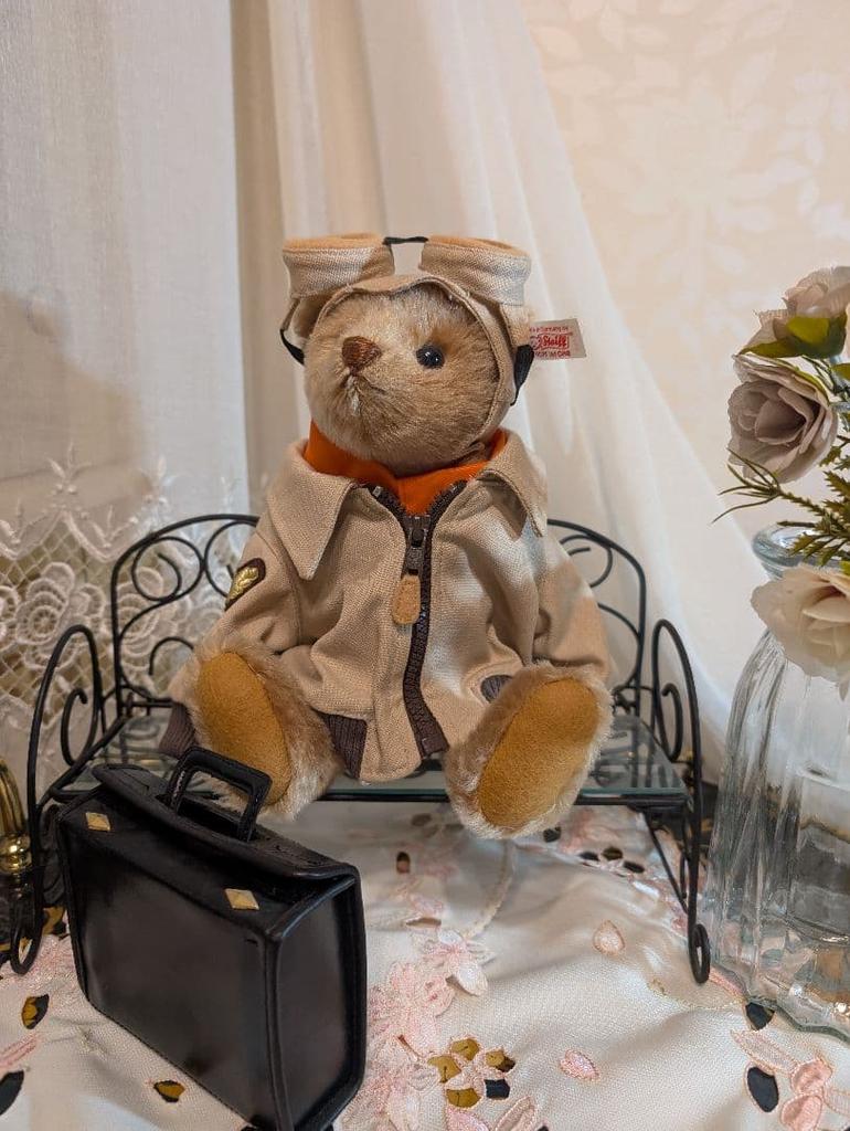 [USED] Steiff JAL Pilot Teddy Bear, Made In 2002