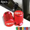 NCUD9 Car Wheel Tire Valve Caps Tyre Stem Covers Airdust Waterproof For Rio Car Accessories