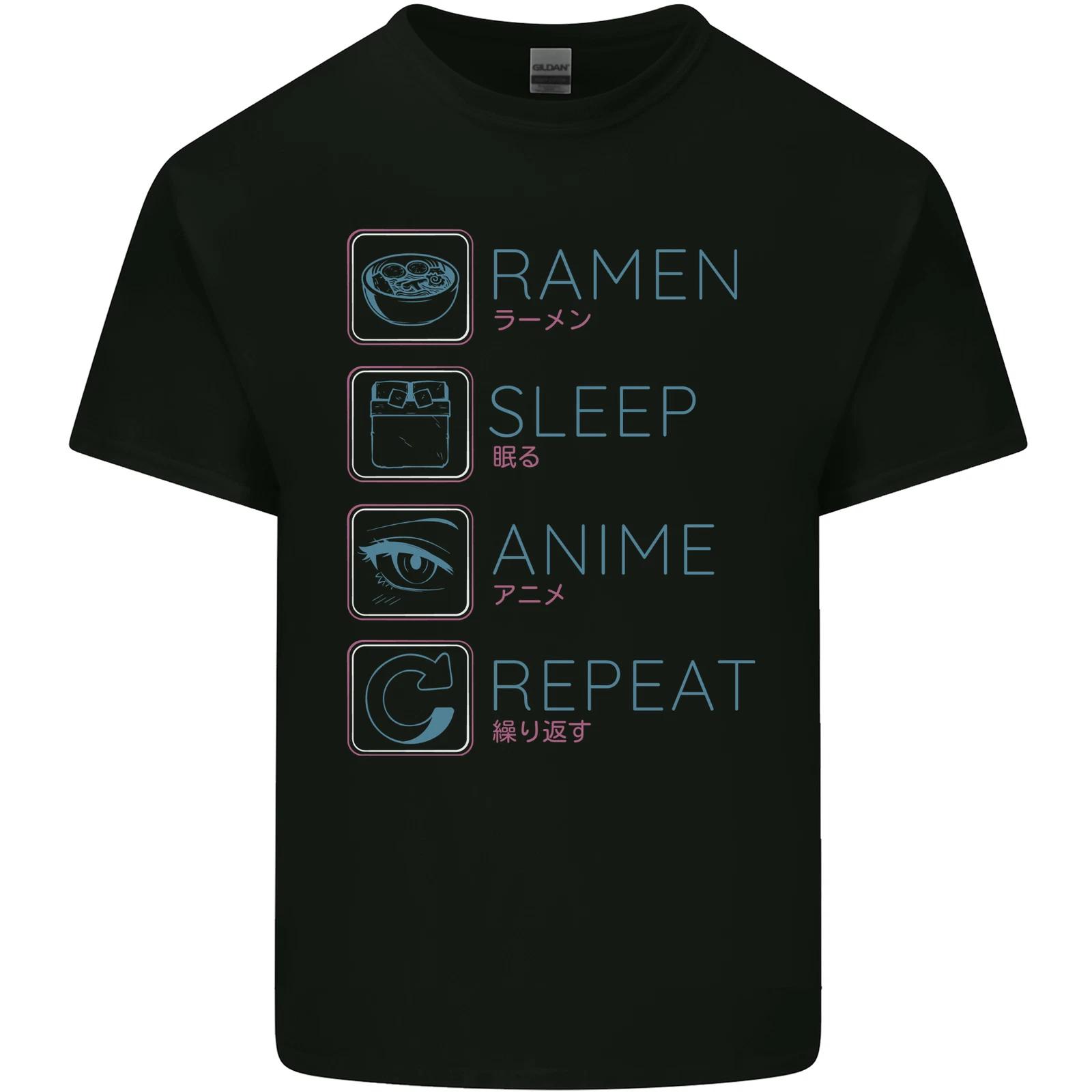 Eat Sleep Anime Repeat Design 3 Kids T-Shirt Childrens S