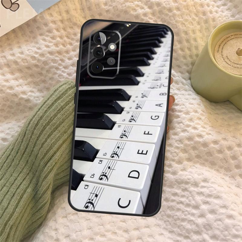 Piano Keys Musical Phone Case For Samsung Galaxy A34 A54 A14 A13 A12 A32 A52 A22 A72 A31 A51 A71 A52S A53 Cover