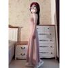 Summer New Suspender Dress Female Spice Girl Slim Long Hip Wrap a Word Dopamine Skirt