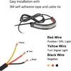 2PC Flexible Switchback Dual-Color White & Amber Motorcycle LED Fork Turn Signal Blinkers DRL Daytime Running Light Waterproof Adjustable Stips Bars