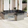 VidaXL 13 Piece Garden Lounge Set with Cushions, Sofas with Adjustable Legs, Outdoor Patio Furniture Set, 3250391