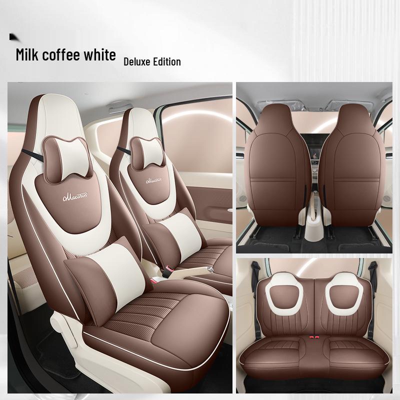 2024 Wuling Hongguang MINI Macaron Car Seat Cover, Third Gen, Cartoon Design, Universal Fit, Full Coverage for All Seasons, 170km.