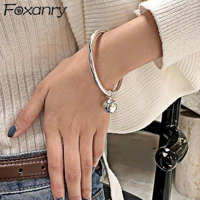 Minimalist Stamp Glossy Bracelet for Women New Trendy Creative Ball Pendant Party Jewelry Gifts Wholesale