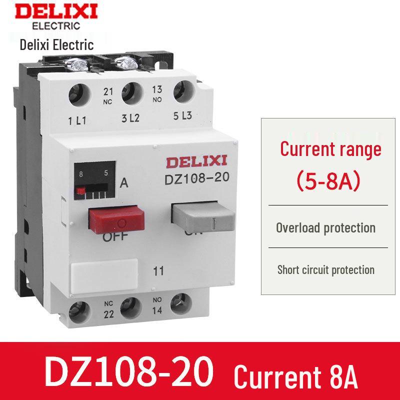 Delixi DZ108-20 Three-Phase Motor Protector Switch CDV2S Circuit Breaker CDP6-32