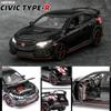 AAALW1 1:32 Scale Honda CIVIC TYPE-R Alloy Diecast Toys Cars Models with Sound Light Miniature Vehicles Children Adult Birthday Gifts