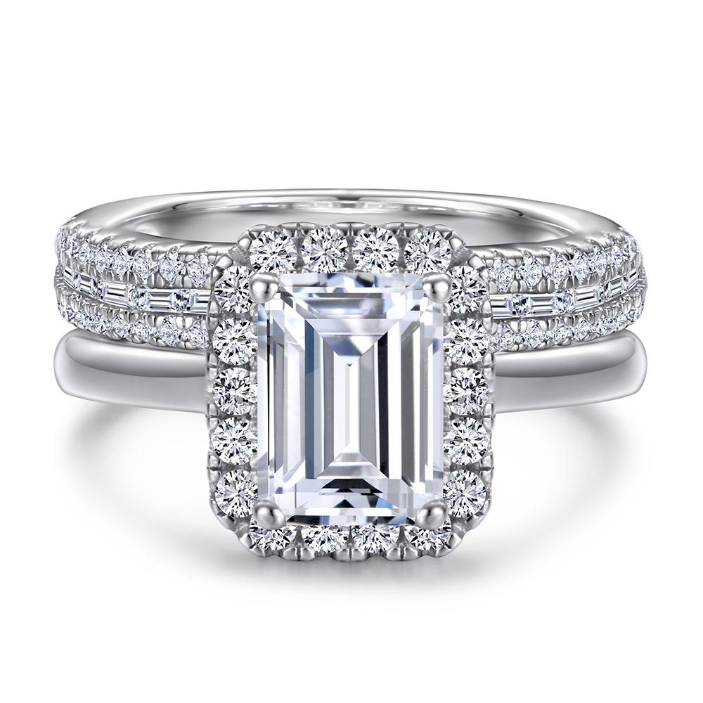 Lindon Classic 925 Sterling Silver Zircon Ring Gioielli da donna Promessa di matrimonio Regalo per feste