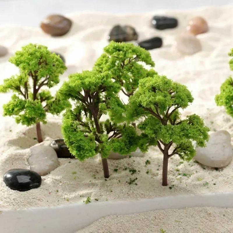 10pcs Banyan Trees Model 12cm HO OO Scale Model Trees Train Garden Railroad Layout Diorama Artificial Miniature Tree Scenery