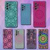 Mandala Flower Pattern Luxury Luxury Black Phone Case For Samsung Galaxy S23 S24 S25 Ultra S22 Plus S21