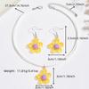 Fashion Dopamine Hollow Flower Korean Velvet Necklace Sweet Trendy Design Clavicle Chain Ins Cross Border Jewelry Set For Ladies
