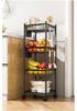 Multi-layer Bathroom Shelf with Wheels - Narrow Gap Storage Trolley