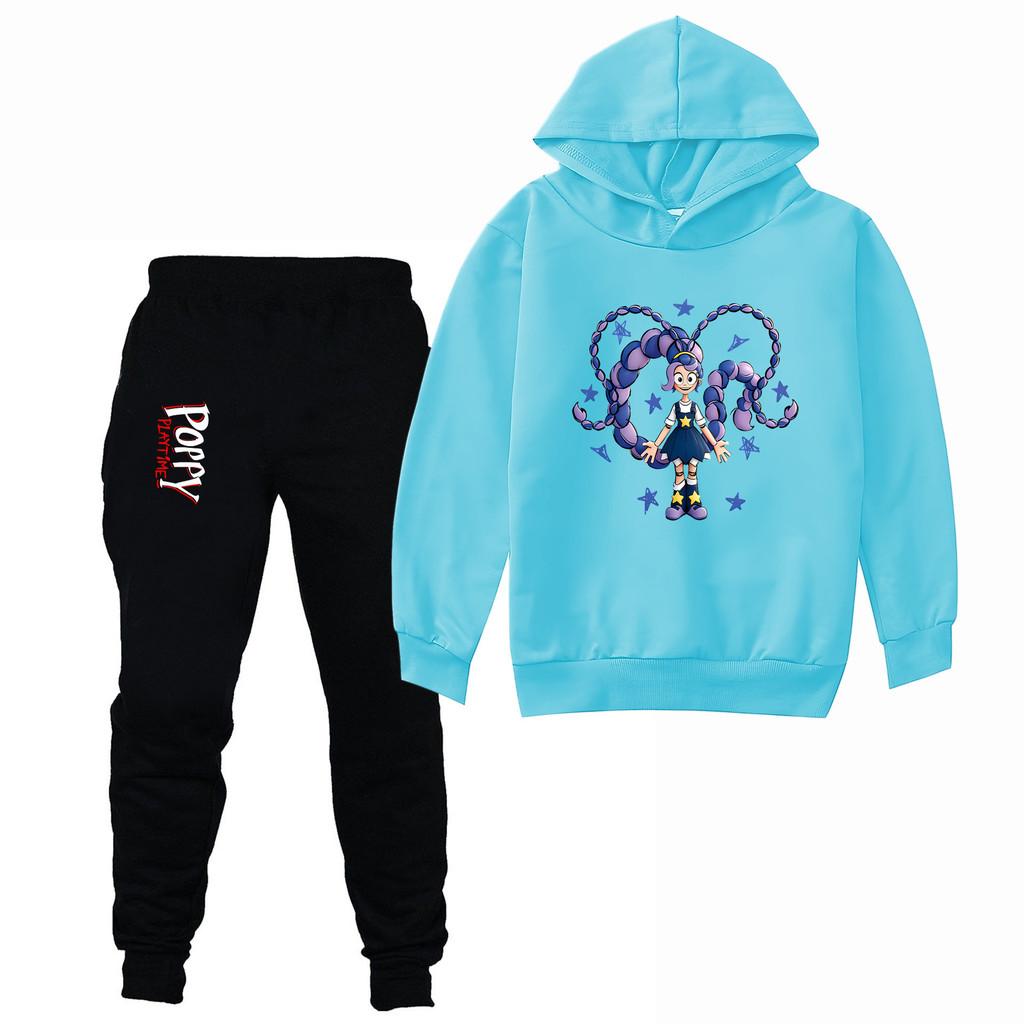 4140 Mehrfarbig Kinder Mädchen Lily Lovebraids Bobi Print Langarm Hoodies Hosen Sets