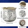 6 Inch Ceramic Planter Gray Scroll Planter Decorative Plant Pots with Crackle Glaze for Home Kitchen
