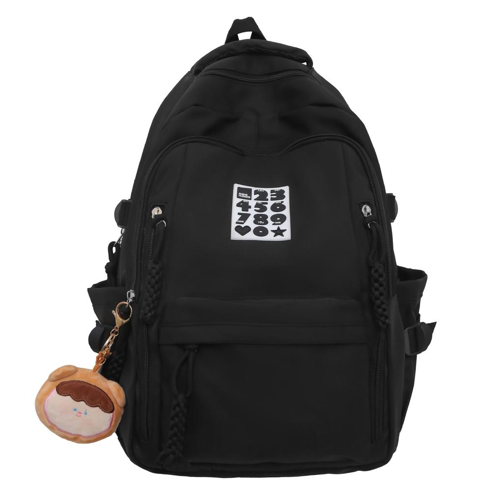 New middle school student schoolbag large capacity multi-pocket backpack burden-reducing nylon outdoor travel bag high school student schoolbag