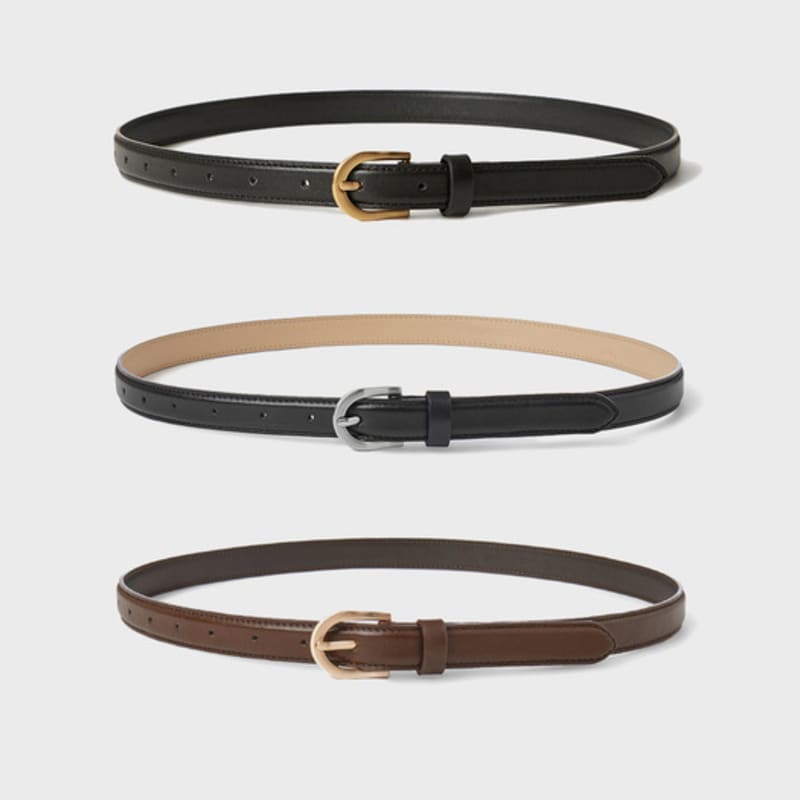 

OTHEMENT от vocavaca Классический итальянский кожаный ремень VC24N0BT501V (3color) Black