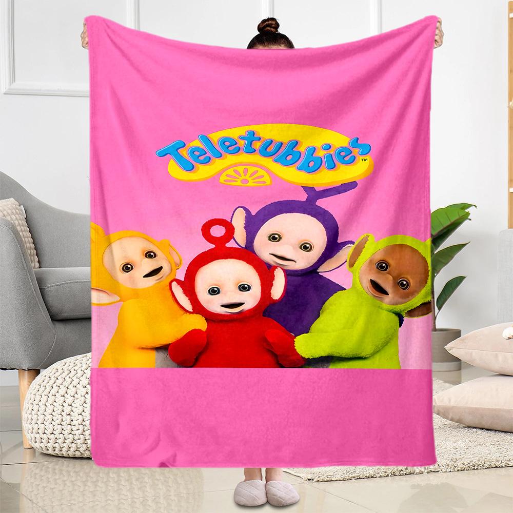 Teletubbies: Colorful Friends Blanket Durable Comfort Great for Picnics Seaside Office for All Occasions Digital Print Gift for Travel Home Birthdays