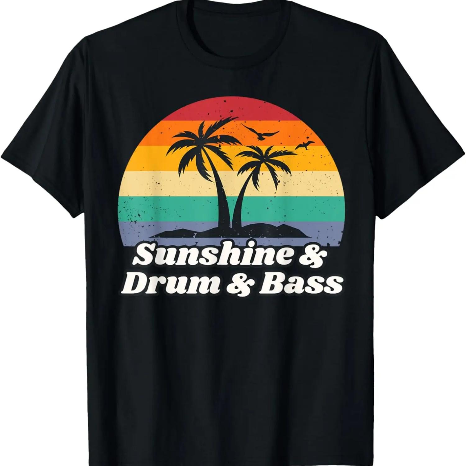 

Футболка Солнце и Drum & Bass для рейвера _ DnB футболка S чёрный