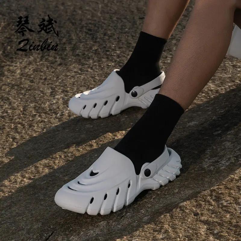 Fashion Hole Shoes Men's Sandal Beach Number 41 Descount Original Clearance Sale In Welcome Deal Daily Use Big Size 39 Eva Pvc Male Shoe
