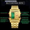 VA VA VOOM Men Watch Men’s Digital Watches with Dual-movement Display, Electronic Display + Analog Display,Stainless Steel Luminous Alarm Wristwatch
