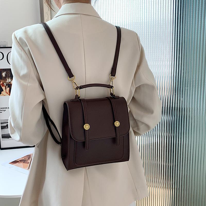 Direct Batch of New Women's Bags Fashion Casual Shoulder Messenger Bag Simple Portable College Style Large Capacity Backpack